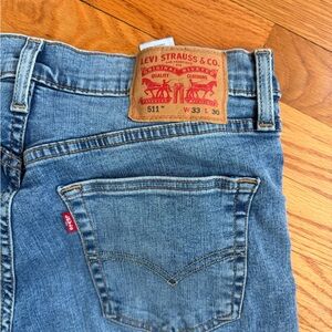 Levi's 511 Slim Straight Jeans 33x30 - Light Blue
